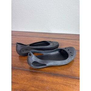 Crocs Kadee Ballet Flats Women Size 9 Black Slip On Croslite Comfort Shoes